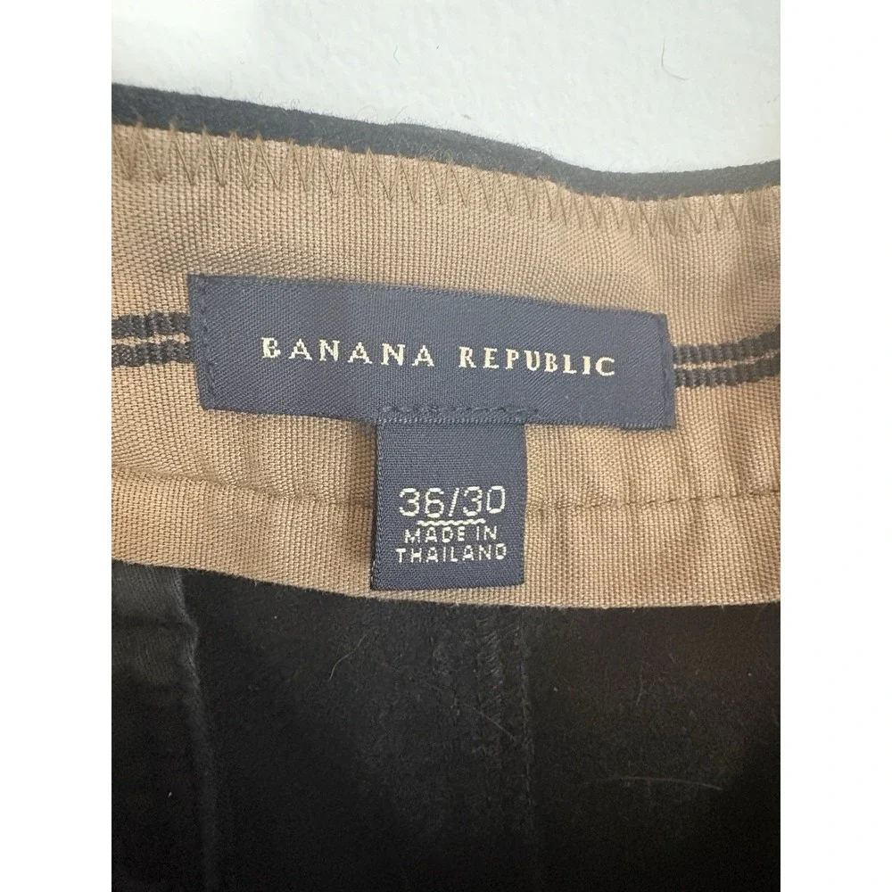VTG Y2K Banana Republic Mens‎ 36x30 Dress Pants Wool Nylon Military Grunge